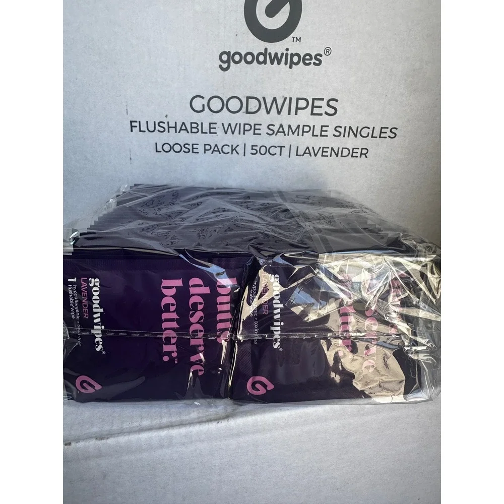 Goodwipes Lavender Flushable Singles 50ct and Body Wipes‎ Bundle New